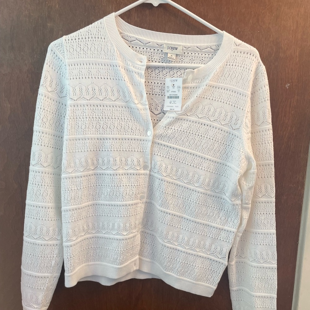 J crew pointelle cardigan size S